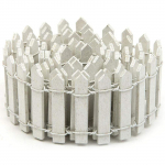 K&auml;&auml;busaia aiakaunistus, 1 M miniaed aiakomplekt, puidust tara terraariuminukud, isetegemise kaunistus (100 x 3 cm, valge) valge