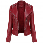 Naiste kunstnahast jope Moto Biker l&uuml;hike mantel PU Mootorrataste v&otilde;idus&otilde;itja revkrae Crop Blazer Punk Rock Stiilne neetidega &uuml;ler&otilde;ivad Mood Tops Riietus 2XL