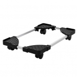 Arvutitorni alus 4 lukustatava rataga Reguleeritav raskeveokite metallist arvuti CPU hoidik Kodu-kontor Ventileeritud PC torni k&auml;ru P&otilde;randaalus must