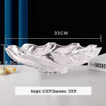 Large Crystal Glass European-Style Fruit and Snack Plate for Living Room Coffee Table