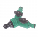 Kahesuunaline aiaveetoru pistikud Toruadapter Y-kujuline vooliku jaotusventiil Kolmesuunaline plastklapp koos l&uuml;litiga 3.2*10.0*11.5cm