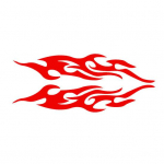 1 paar Fire Flame auto akna kere kaitseraua Mootorratta s&uuml;learvuti kleebise kleebis kollane