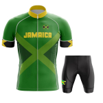Jamaica rahvuskoondise jalgrattas&auml;rgi 2025 komplekt Roheline L&uuml;hikeste varrukatega riided Meeste maanteeratta s&auml;rk &Uuml;likond Trikookuus p&uuml;ksid Maillot Ropa S green