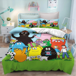 Barbapapa multikas tekikott Anime 3D-tr&uuml;kiga Armas laste magamistoakomplekt Pol&uuml;ester T&auml;iskasvanu kingitus 2/3 tk Voodipesu AU Single(140x210cm)