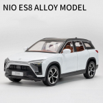 1:24 Legeeritud NIO ES8 Miniatuursed M&auml;nguautod Mudelid Metallist Valatud T&otilde;mmatav Heliga Valgustusega 6 Ust Avanevat S&otilde;iduki M&auml;nguasjad Laste Kingitused valge