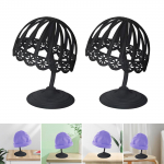2Pcs Hat Display Stand Holder Easy to Install Black 40cm 45cm