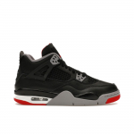 Air Jordan 4 Retro GS Bred Reimagined Laste tossud Must Tulepunane Tsementhall FQ8213-006 35.5