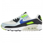 Nike Air Max 90 Valge Sinine Toon Volt Naiste Tossud Summit-White Racer-Blue DH8010-102 42.5
