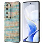 For vivo S19 5G Case Plaid Texture Leather+PC+TPU Protective Phone Cover Pink