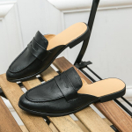 Moodsad Uued Meeste Moodsad Poolpapud S&otilde;idujalatsid Mehelikud Mustad Pruunid Vabaaja Klounid Mokassiinid Hingavad Penny Loafers Zapatos Hombre 46 black