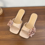 Moodsad Lillelised Naiste Sussid Korterid Suvised Moodsad Sandaalid Uued Kingad 2025 Naiste Vabaaja Ruudukujulise Ninaga Kingad Br&auml;ndi Trend Zapatillas De Mujer 35 roosa