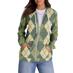 Naiste kapuutsiga dressipluusid Trendikad topid Vabaaja s&uuml;gisemood Pikkade varrukatega taskutega pusa Pullover Kerge S roheline