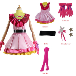 Jaapani Anime Oshi No Ko T&uuml;drukud Hoshino Ai Cosplay Kost&uuml;&uuml;m Karneval Vintage Roosa Lolita Kleit Rubii Akvamariin Koolivorm Parukas 5T (120) gray