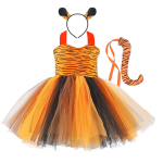 Beebit&uuml;drukud Halloweeni loomade cosplay kost&uuml;&uuml;mid lastele metsateemalised kaelkirjakud lehmad tiigerleopard sebraprint Tutu kleit s&uuml;nnip&auml;evapidu M