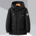 Suured suurused 5XL-10XL Mood Meeste Sulejoped Talvine &Uuml;legabariidiline Sulemantel Kapuutsiga Veekindel Vabaaja Paks Soe Pealisr&otilde;ivad Meeste Parkad 5XL must