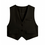 Design Sense mitmek&uuml;lgne kost&uuml;&uuml;m Vest naiste vest, must &uuml;ler&otilde;ivaste &uuml;ler&otilde;ivad XL