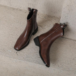 Korea versioon uutest madala kontsaga Martin saapad naiste kummitald suur number naiste saapad s&uuml;gis ja talv ruudukujuline konts mugavad tagant lukuga 39 must