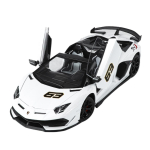 1/18 Lamborghini Aventador SVJ63 Eemaldatav Kabriolett Versioon Superauto Sulamist Valatud Mudelauto Autode Osade M&uuml;&uuml;gipood Salongi Kollektsioon valge