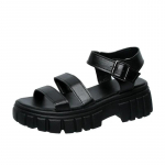 &Uuml;hev&auml;rvilised v&auml;listingimustes naiste sandaalid suveks avatud varbaga vabaaja 2024 kvaliteetsed kingad k&otilde;rge kontsaga ruudukujulise kontsaga naiste sandaalid 43 must