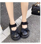 Uued Lolita kingad Jaapani Mary Jane kingad Naised Vintage T&uuml;drukud &Otilde;pilased JK Uniform Platvorm Kingad Cosplay K&otilde;rged kontsad Pluss Suurus 42 35 must