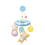 AGATSUMA Rilakkuma Beebi Pehme Mobiil Klambriga (Vanus 0+), Lastem&auml;nguasi, Imiku voodi kinnitus white