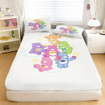 &Uuml;hisbr&auml;ndiga koomiksianime Care Bears L&otilde;&otilde;tsaga lina Voodipesukomplekt Voodikate Tr&uuml;kitud Sobib lastele ja t&auml;iskasvanutele 2/3 tk 90x190x25cm