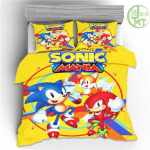 Sonic Kolme Seeria, Kolmeosaline Voodipesu Kodutekstiili Komplekt AU Double 180x210cm