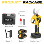 MELLWIN 32mm harjadeta elektrilised k&auml;&auml;rid puuviljade, bonsai puude okste juhtmeta aiaoksal&otilde;ikur, t&ouml;&ouml;riist Makita 18V aku jaoks, tihvt 2 Battery
