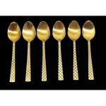 RSINC Klassikaline Kauakestev PVD-kattega 6-osaline Lusikakomplekt (Kuldne) Premiumkvaliteet B1 JL185977236853