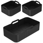 Suure mahutavusega &otilde;hufrit&uuml;&uuml;ri silikoonpott, kuumakindlad &otilde;hufrit&uuml;&uuml;ri korvi vooderdused, mitmek&uuml;lgsed &otilde;hufrit&uuml;&uuml;ri tarvikud ahju v&otilde;i auruti jaoks must