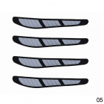 4Pcs Car Door Edges Rearview Mirror Guard Strip Protector Anti-collision waterproof Car Stickers Car Accessories Exterior hall v&auml;rv