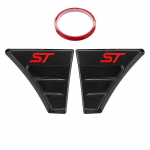 UUS punase auto k&uuml;lgporitiiba spoileri v&auml;ljavoolu ventilatsiooni kleebis trimmiliistud ST-stiilis Ford Focus MK2 MK3 RS k&uuml;ljeporilaua kleebis punane