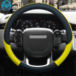 Para ldefender discovery freelander Range rover evoque sport velar LR2 LR3 LR4 protector para volante de coche 100% de cuero marca DERMAY accesorios kollane
