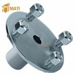 4-inch x 4-inch go kart straight axle wheel hub with 1 inch to 3/4 inch pressure reduction suitable for Gokart, Quad, all terrai