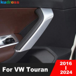 For Volkswagen VW Touran 2016-  2024 Matte Car ide Inner Door Armrest Panel Cover Trim Interior Accessories