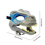 3D Dinosaurus Mask Elutruu Raptor Dino Liikuv L&otilde;ug Dinosaurus Mask Kvaliteetne PVC Peakate Halloween Laste M&auml;nguasi Karnevali Kingitus gray