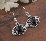 Must Oon&uuml;ks Kivi Boho Disainer Naiste Ripats K&otilde;rvar&otilde;ngad Statement K&otilde;rvar&otilde;ngad Kivist Ehted Kingitus Talle 925 H&otilde;be K&otilde;rvar&otilde;ngas