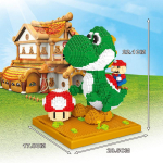 Mikroehitusklotsid M&auml;nguasjad Multikakarakterid Mini Figuurid Yoshi Mario DIY V&auml;ikeste Osakeste Klotsid M&auml;ng Lastele Kingitused With box