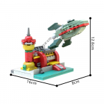 MOC Futurama Planeet Express Mudel Ehitusklotsid Animaalne DIY Loov Express Jaam Tarne Kosmoselaev Telliskivid M&auml;nguasjad T&auml;iskasvanu Kingitus PDF instruction