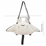 Loomingulised Manta Ray kaisukoti seljakotid Armsad kohevad koomikloomad &Otilde;la-ristkorral kott Vabaaja kaisukass Koolikott Naistele Kawaii kingitused