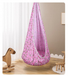 Uus laste ripptool kaasaskantav parachuutkanga kiikvoodi telkimiseks &otilde;ues tuttide servaga tr&uuml;kitud t&auml;ispuhutav alus 150 * 70cm pink print
