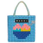 Marni Market Kirjaga Plaaster V&auml;rviplokk Mustriga Pol&uuml;prop&uuml;leenist Kandekott Naiste kandekotid Sinine SHMH0013JGRF08100B40 Basic Set (Bag+Dust Bag)