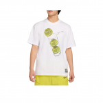 Nike Logo L&otilde;tv L&otilde;ikega &Uuml;mmarguse Kaelusega T-s&auml;rk Meeste Topid Valge HJ3468-100 XL
