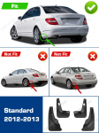 Mercedes Benz C-klass W204 2007-2013 2009 2010 2011 2012 jaoks Poritiiva porikaitse Splashi kaitsed Porikaitse Poriklapid auto Tarvikud