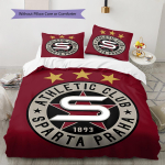 AC Sparta Praha Muster Voodipesu, Tekikomplekt Tekikate Padjap&uuml;&uuml;r Kodu S&uuml;nnip&auml;evakingitus (1 * tekikott + 2 * padjap&uuml;&uuml;ri, ilma s&uuml;damikuta) 135x200cm
