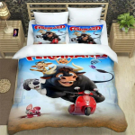3D Ferdinand Voodipesukomplekt Tr&uuml;kitud Voodikomplekt Padjap&uuml;&uuml;ri ja Tekikotiga Pehme Kuninganna Kuninga Suuruses Voodipesu Kodu luksuslik s&uuml;nnip&auml;evakingitus 70x133cm 2pcs