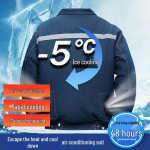 Meeste denimist jahutav t&ouml;&ouml;jakk ventilaatoriga 185