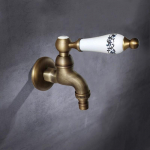 Pikaajaline aiakasutus Bibcocki kraan Kraana Antiik messingist viimistlus Vannitoa seinakinnitus pesumasin Veekraan kraan
