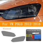 For VW POLO 2012-2016 Car Headlight Protective Film Front lamp Front light Vinyl Restoration Transparent Black TPU Sticker must
