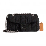 Coach Tabby 20 Metallik C-logoga V&otilde;tmehoidja Teksariidest ja Napa Nahast K&auml;ekott Naiste k&auml;ekott H&otilde;bedane Must CR701-LHBLK Basic Set (Bag+Dust Bag)